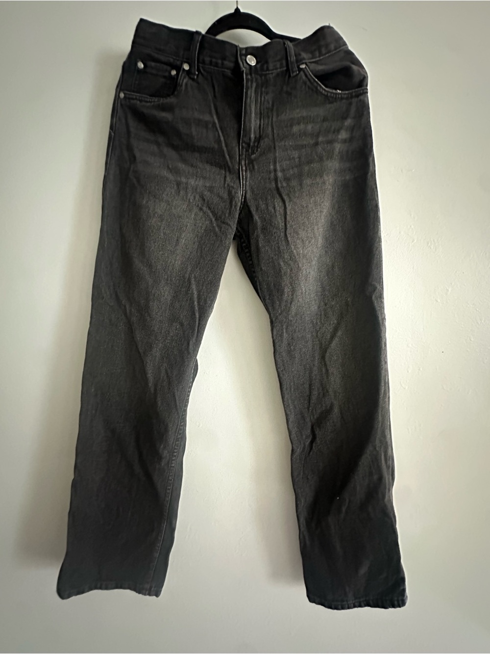 Silver Jeans Men's Washed Black Straight Jeans